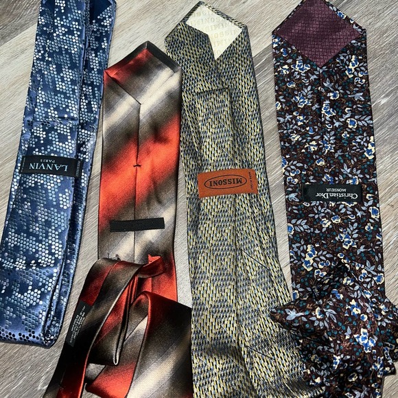 Prada Missoni Dior Lanvin Paris Luxury Tie Bundle - Picture 4 of 4